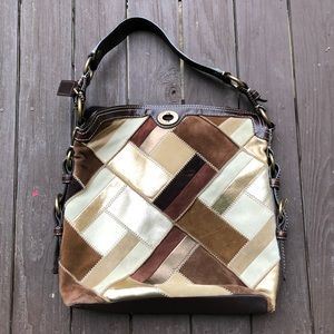 Coach patchwork hobo bag with boho vibes